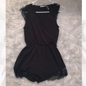 Black lace romper